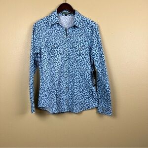 NWT Love Stitch Blouse Leopard Print Western